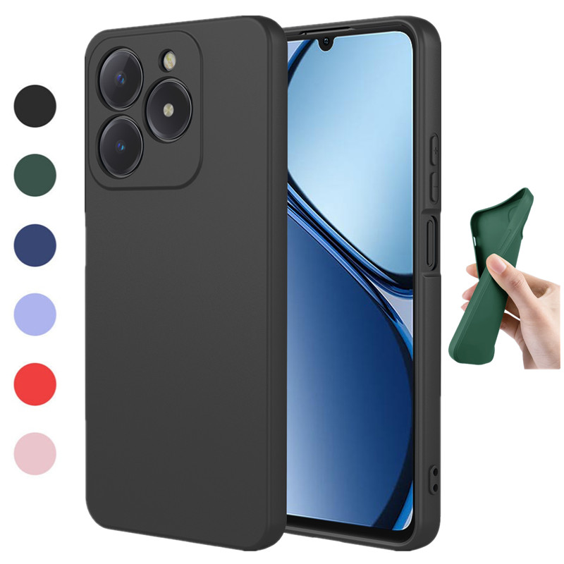 Realme Note 50 - Гибкий жидкий силиконовый чехол для Realme