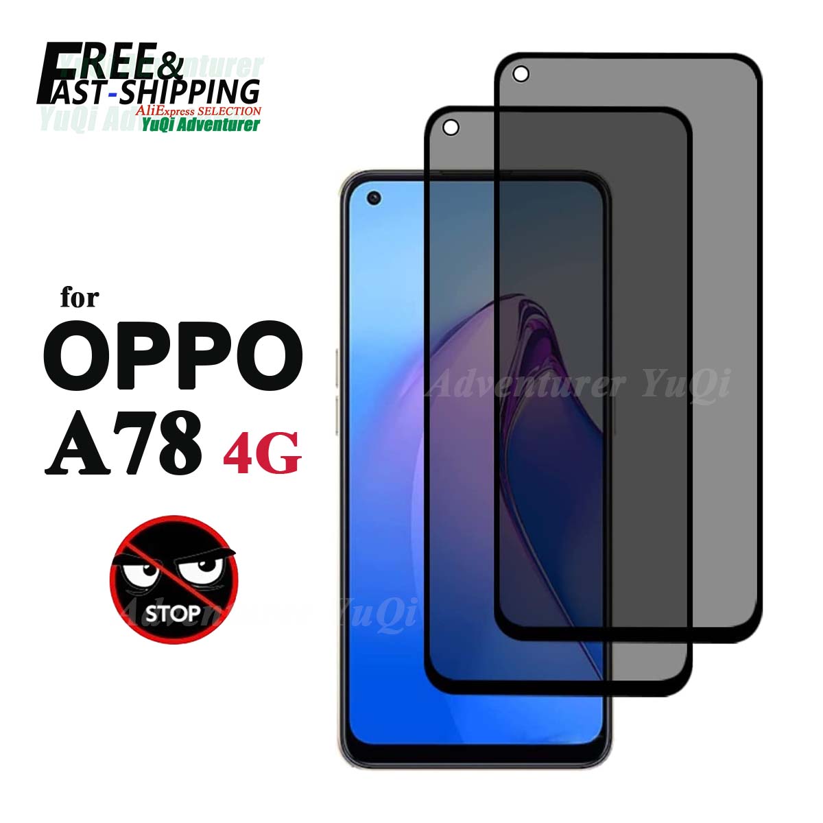 Oppo A78 - Противошпионская защита для экрана для OPPO