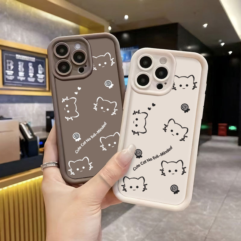 Realme Note 50 - Модный чехол с милым котом для
