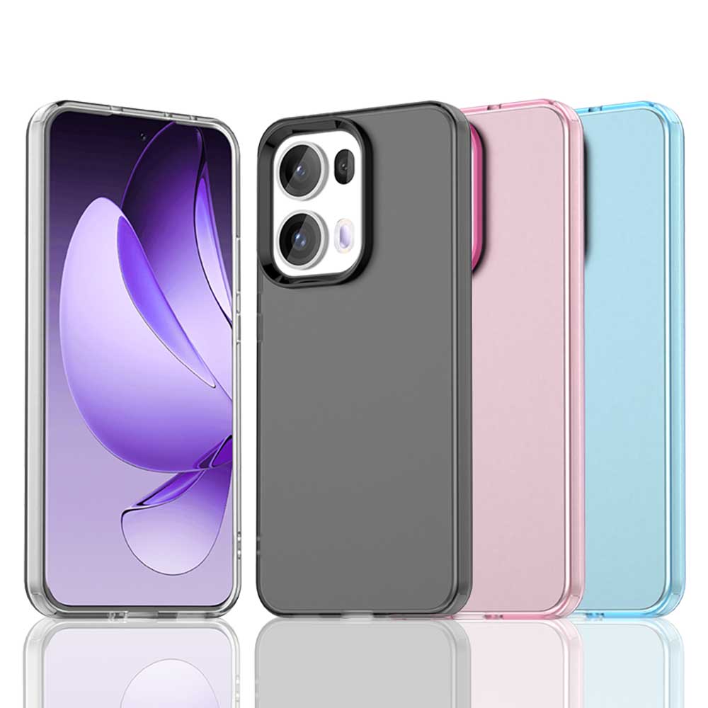 Oppo Reno 12 - Матовый полупрозрачный чехол цвета конфетти для