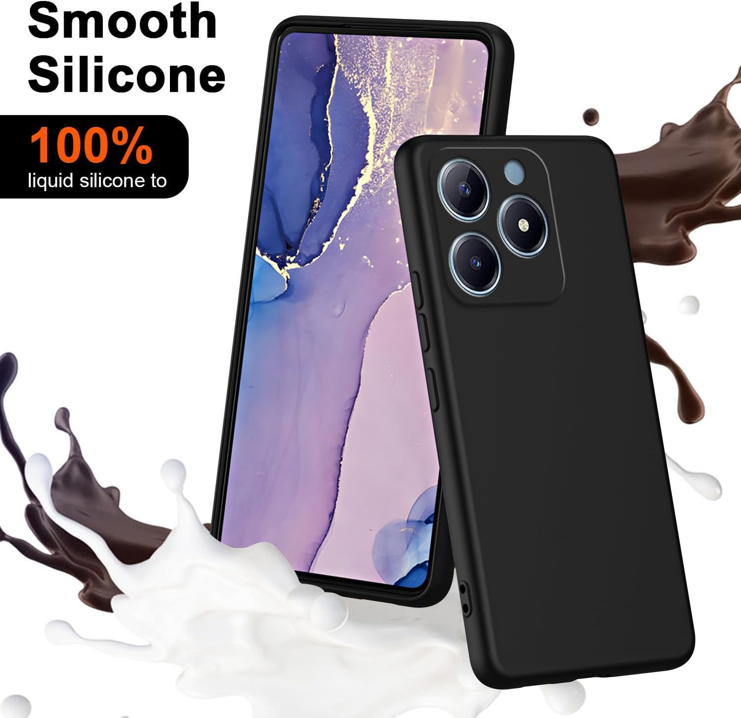 Гибкий жидкий силиконовый чехо – обзор и цена Realme Note 50