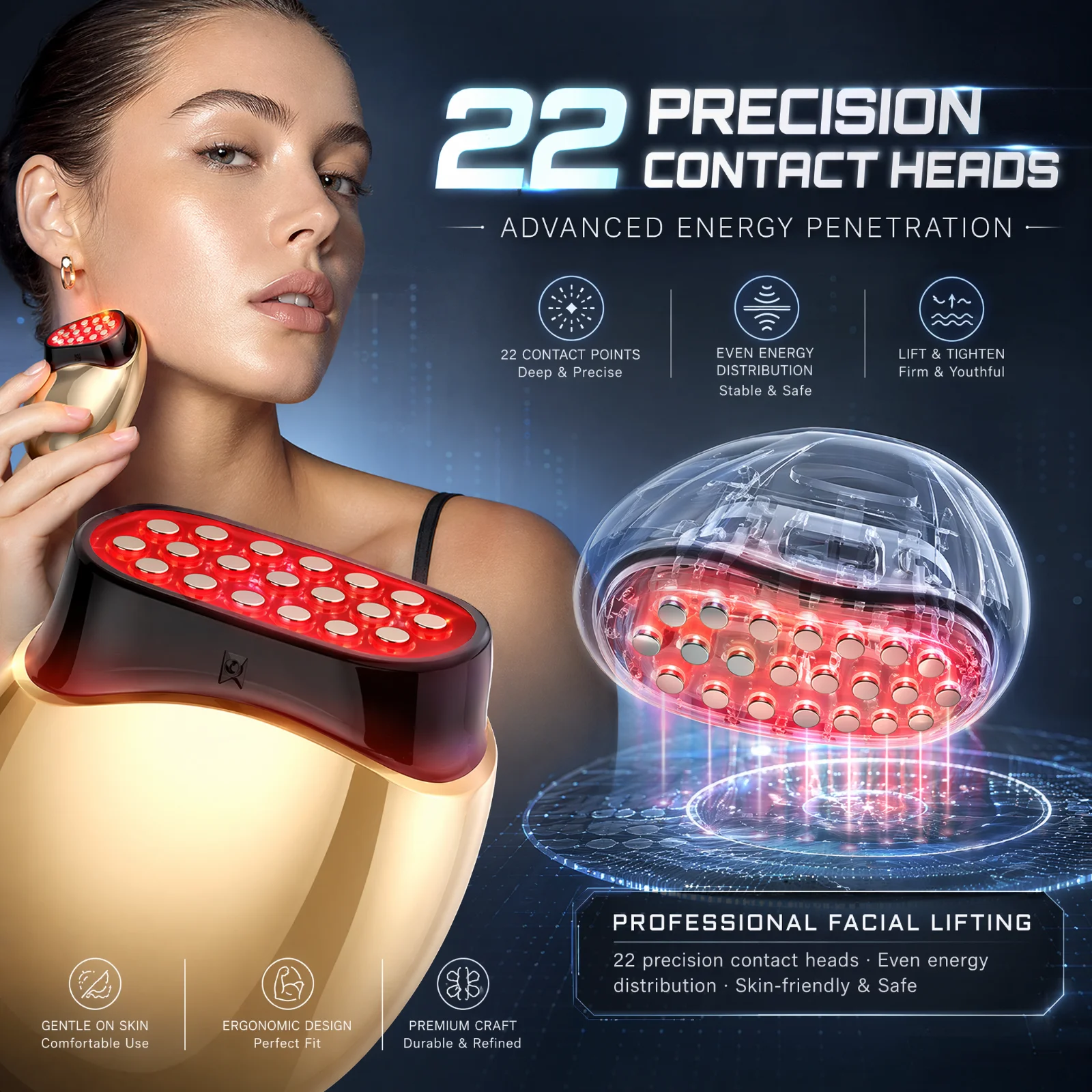 Коллагеновый массажер для лица – обзор и цена Galvanic Skin Sensor